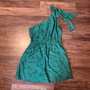 One Shoulder Elastic Waist Boutique Dress
